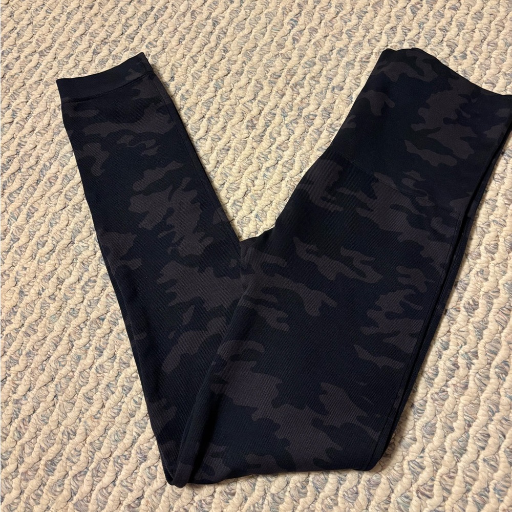 Spanx Black Camouflage Leggings